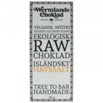 Råvarubutiken Werchoklad raw isländskt havssalt eko 50g erbjuda