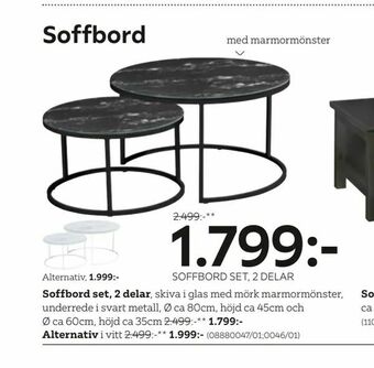 XXXLutz Soffbord set, 2 delar erbjuda