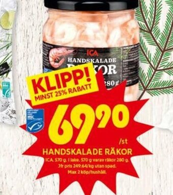 ICA Kvantum Handskalade Räkor erbjuda