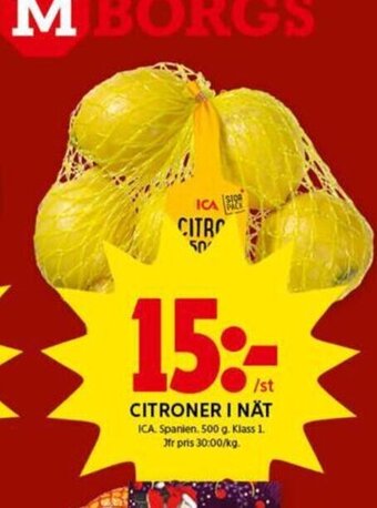 ICA Kvantum Citroner i Nät erbjuda