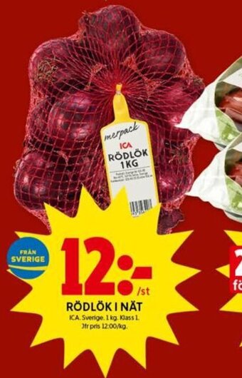ICA Kvantum Rödlök i Nät erbjuda