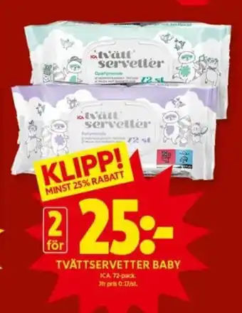 Tvättservetter Baby