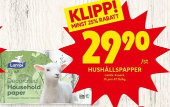 ICA Kvantum Hushållspapper erbjuda