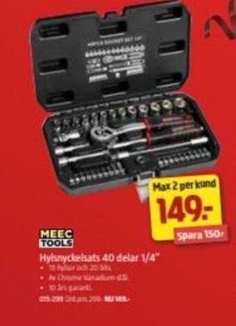 Jula Hylsnyckelsats 40 Delar 1/4 erbjuda
