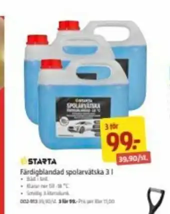 Jula Fårdigblandad Spolarvätska 3L erbjuda