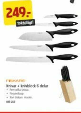 Jula Knivar + Knivblock 6 Delar erbjuda