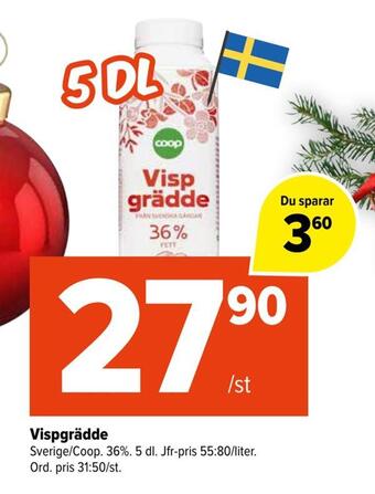 Coop Extra Vispgrädde erbjuda