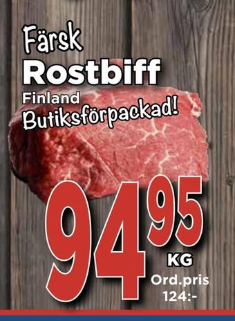 Supergrossen Rostbiff erbjuda