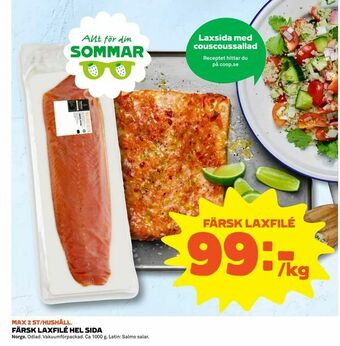 Coop Extra Färsk laxfilé erbjuda