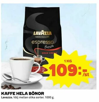 Kaffe hela bönor