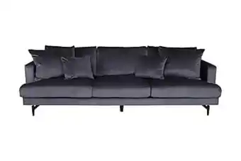 Furniturebox Slatina 3-sits soffa mörkgrå erbjuda