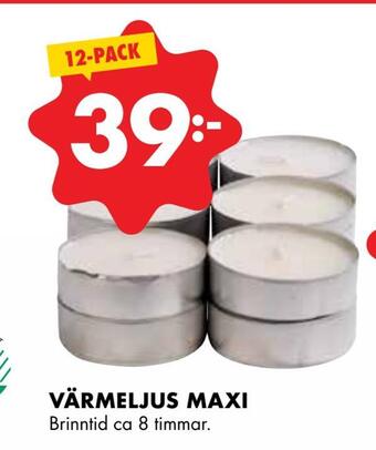 ÖoB Värmeljus maxi erbjuda