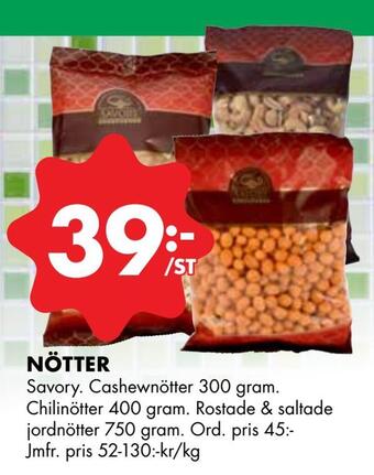 ÖoB Nötter erbjuda