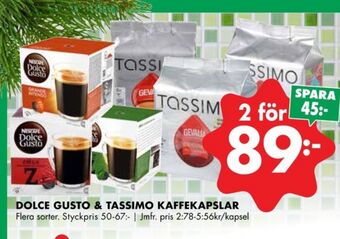 ÖoB Nescafe dolce gusto kaffekapslar erbjuda