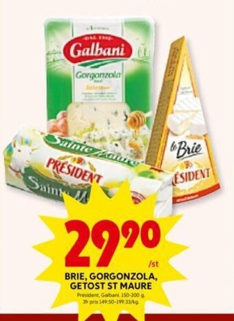 ICA Kvantum Brie, Gorgonzola, Getost St Maure erbjuda