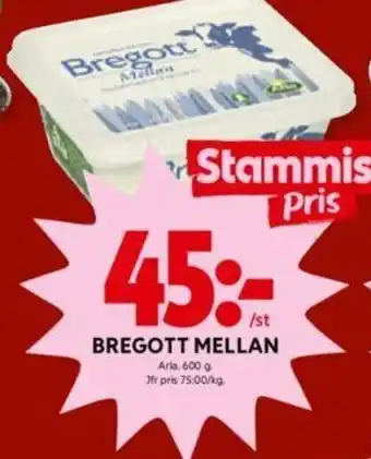 ICA Kvantum Bregott Mellan erbjuda
