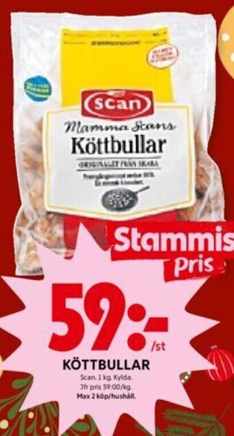 ICA Kvantum Köttbullar erbjuda