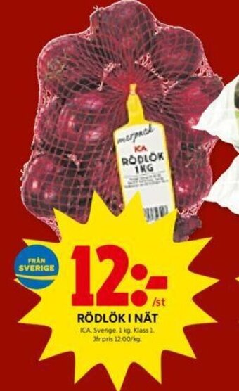 ICA Kvantum Rödlök i Nät erbjuda