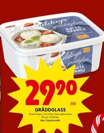 ICA Kvantum Gräddglass erbjuda