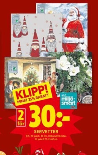 ICA Kvantum Servetter erbjuda