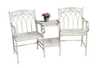 Soffa chic garden med bord vit