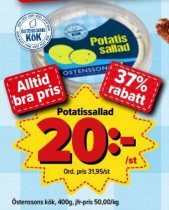 Östenssons Östenssons kök Potatissalad 400g erbjuda