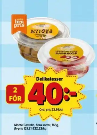 Östenssons Monte Castello Delikatesser 165g erbjuda