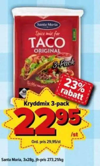 Östenssons Santa Maria Kryddmix 3-pack 3x28g erbjuda