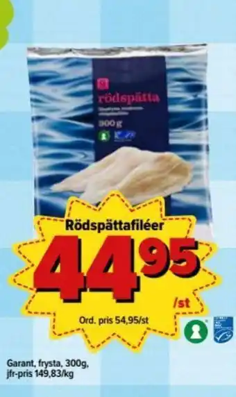 Garant Rödspättafiléer 300g