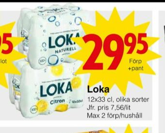 Matöppet Loka Mineralvatten erbjuda