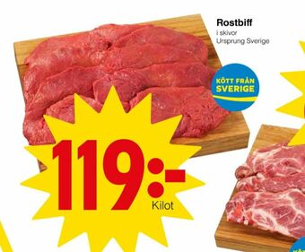 Matöppet Rostbiff erbjuda