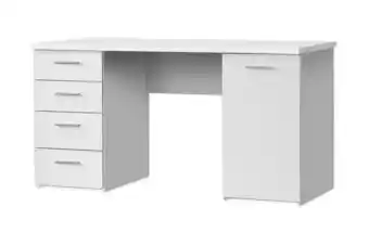Skrivbord skirbeck 145 cm med förvaring skåp + 4 lådor + hyl
