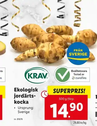 Lidl Ekologisk jordärtskocka erbjuda