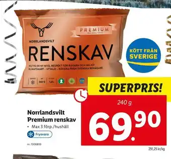 Lidl Norrlandsvilt premium renskav erbjuda