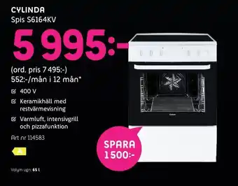 Cylinda spis s6164kv