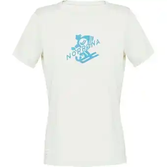 Outnorth Women's svalbard wool t-shirt (2021) ecru/heritage blue erbjuda