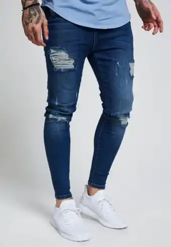Siksilk skinny distressed - jeans skinny fit - blue
