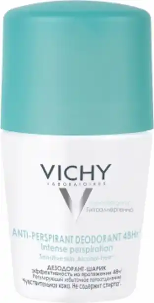 Vichy antiperspirant deodorant roll-on 48h, 50 ml