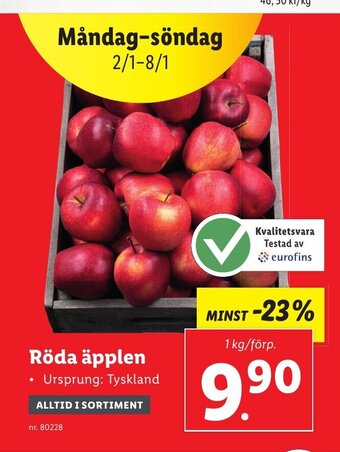 Lidl Röda Äpplen erbjuda