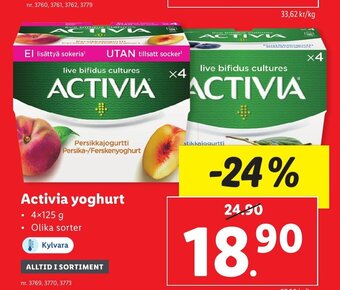 Lidl Activia Yoghurt erbjuda