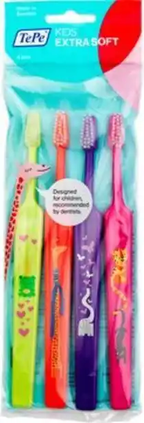 MatHem Tepe kids x-soft tandborste extra mjuk, tandborste, 4 st erbjuda