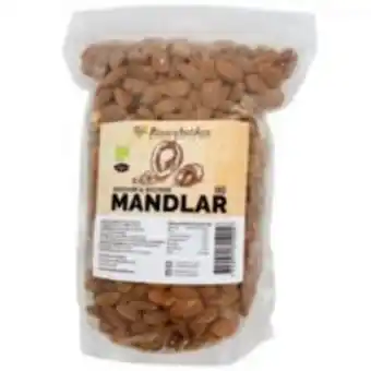 Råvarubutiken Mandlar premium rostade & saltade rb eko 1kg erbjuda