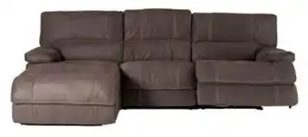 Melville 3-s soffa divan vänster, sits recliner el microtyg