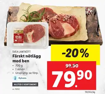Lidl Färskt Nötlägg Med Ben erbjuda