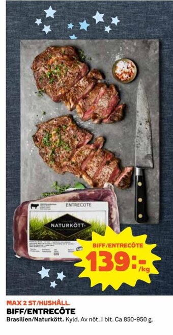 Coop Biff/ Entrecôte erbjuda