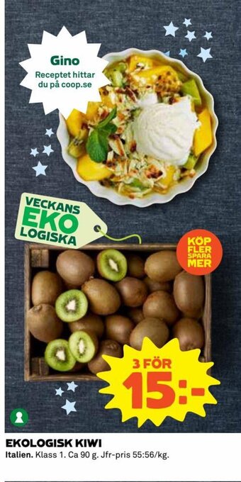 Coop Ekologisk Kiwi erbjuda