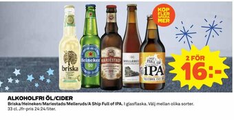 Coop Alkoholfri Öl/ Cider erbjuda