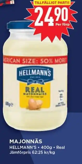 Willys Majonnäs Hellmann's erbjuda