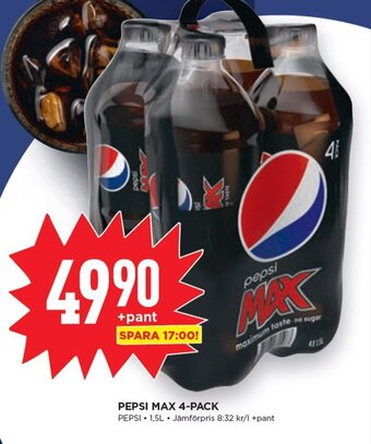 Willys Pepsi Max 4-Pack erbjuda