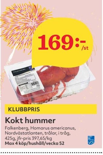 Hemköp Kokt Hummer erbjuda